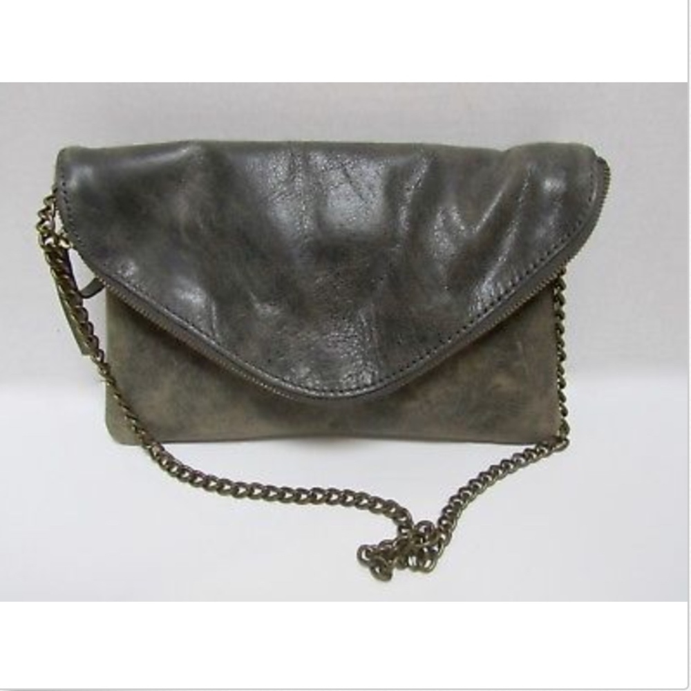 J. Crew Distress Leather Neutria Shoulder Moto Bag